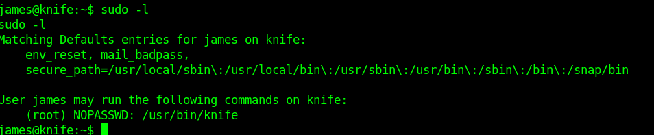 HackTheBox: Knife walkthrough