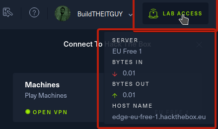 Verify HTB VPN BuildingTHEITGUY