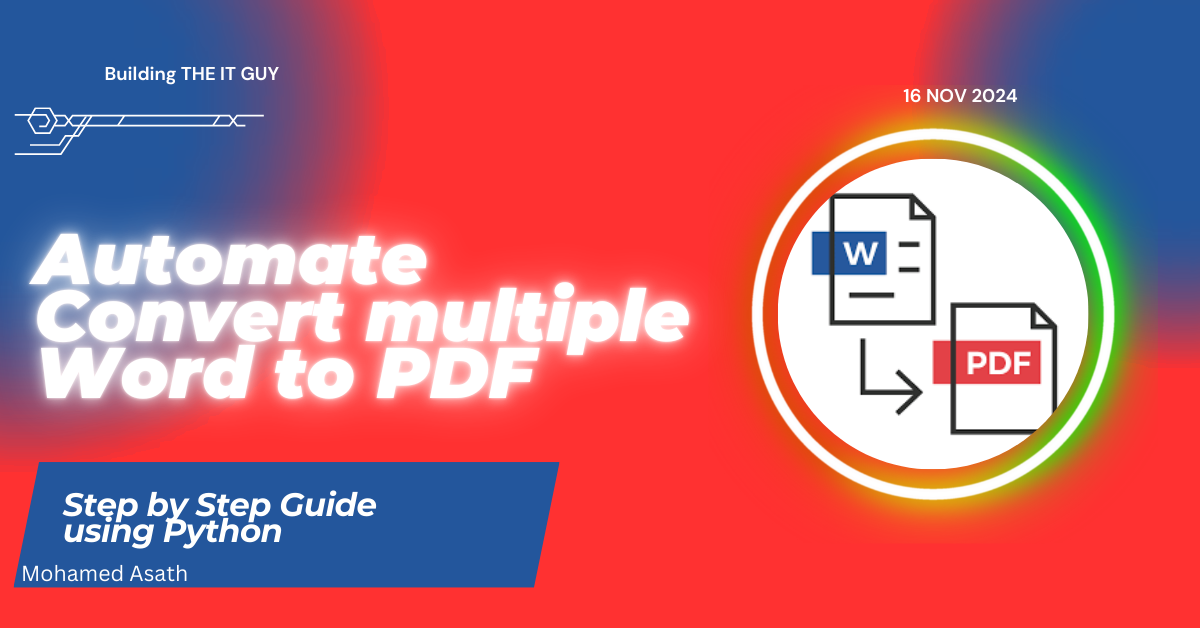 Convert Multiple PDF to WORD using Python